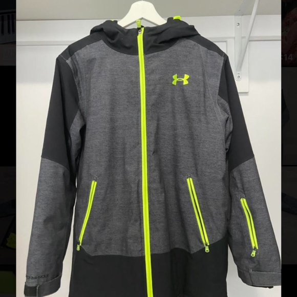 Under Armour Boys' Castlerock Winter Jacket, Kids', Waterproof, Fluorescent - Picture 2 of 9